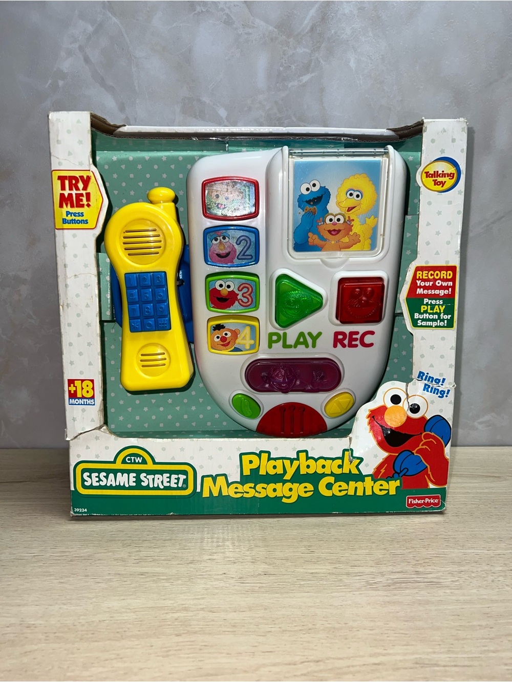 Vintage 1998 Fisher Price Sesame Street Playback Message Center In Box